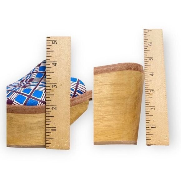 New in Box, Rachel Comey Jibe Clog in Blue multi print leather,  Size 10 - Picture 13 of 14